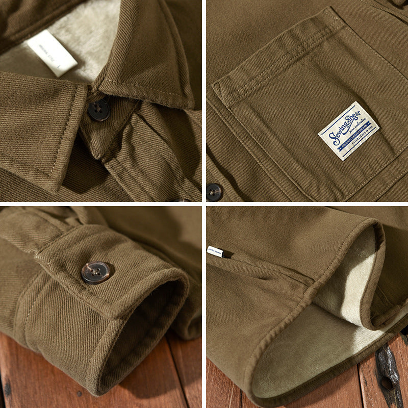 Cargo fleece overshirt