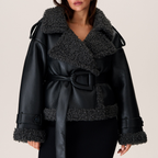 Belted Shearling Coat