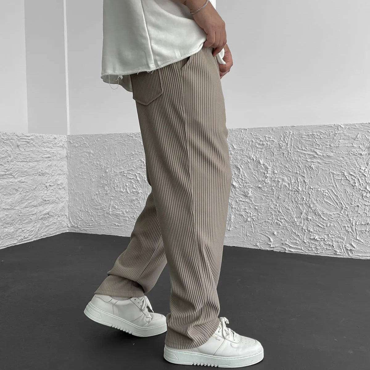 Tristan Signature Ribbed Trousers