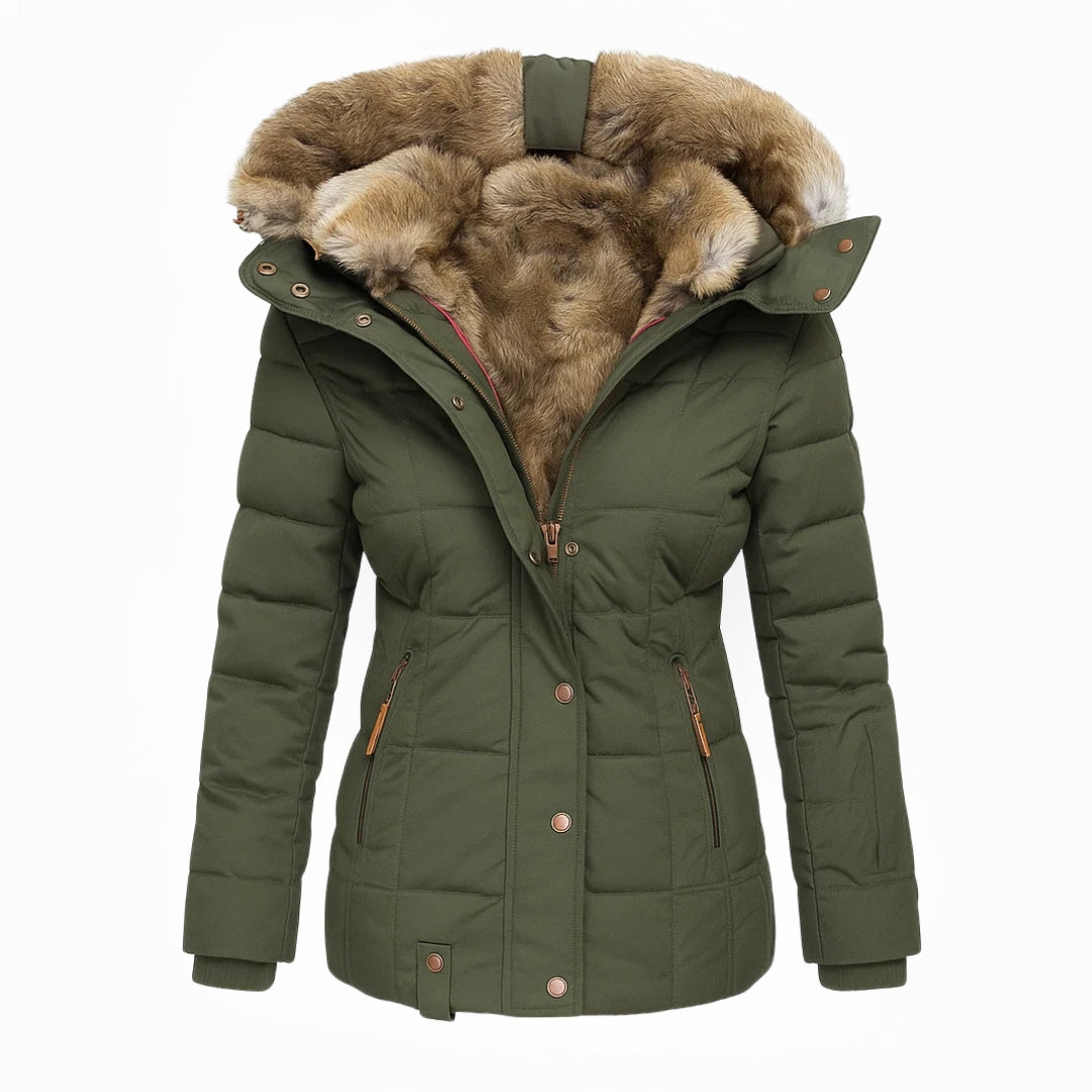 Faux-Fur Lined Winter Coat