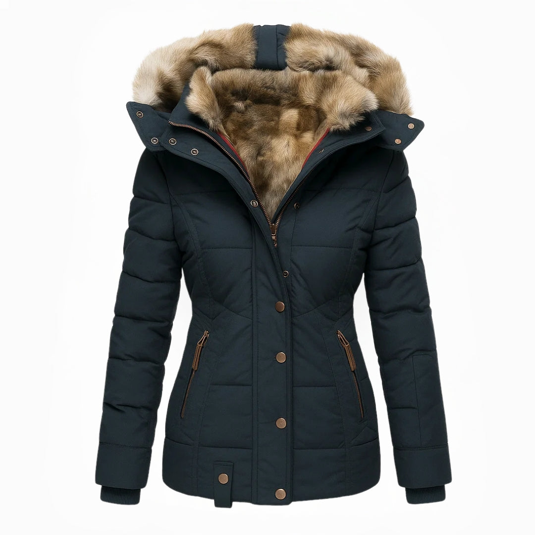 Faux-Fur Lined Winter Coat