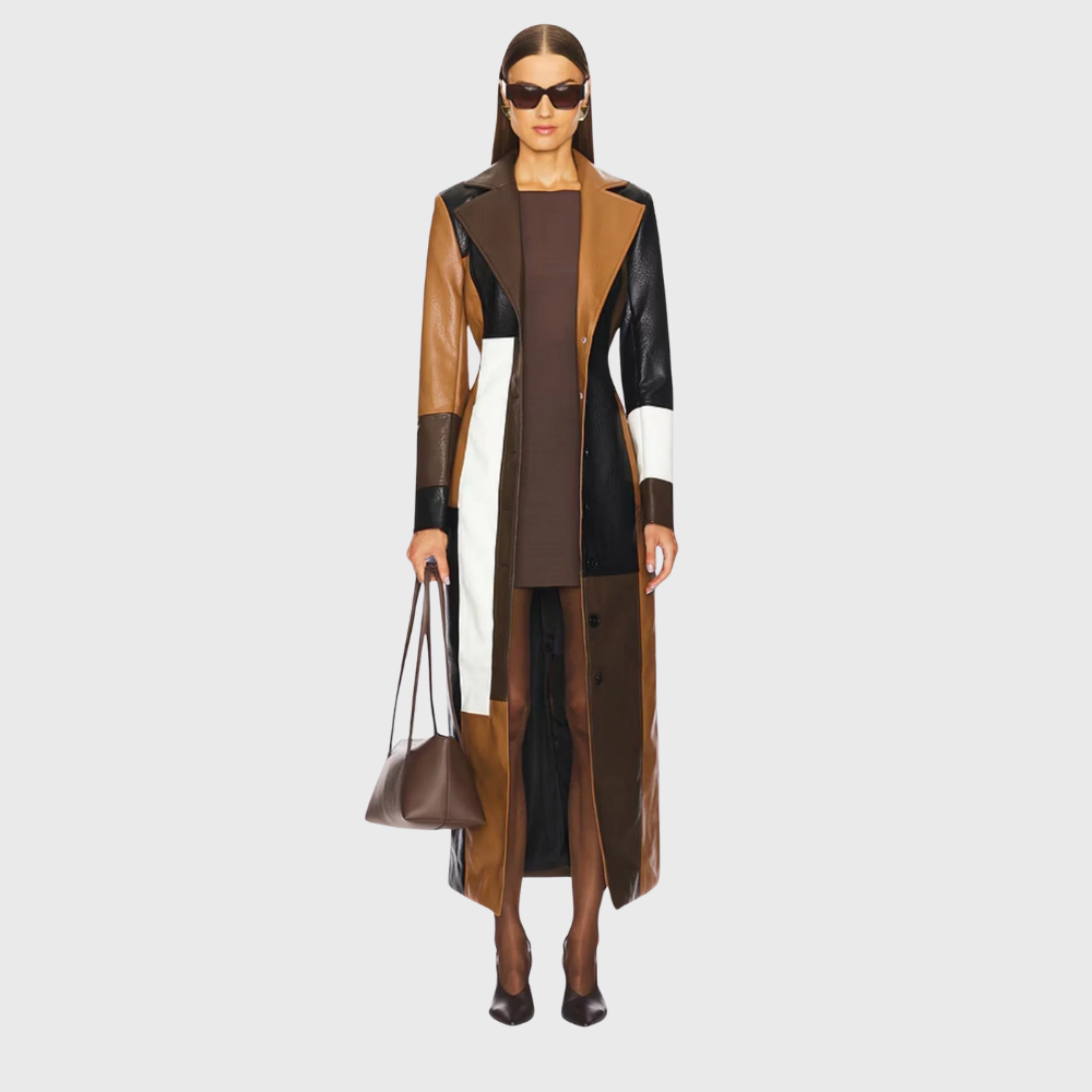 Long patchwork coat