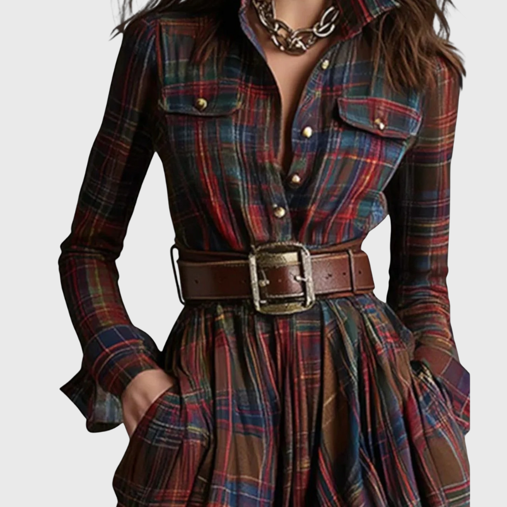 Checkered maxi dress