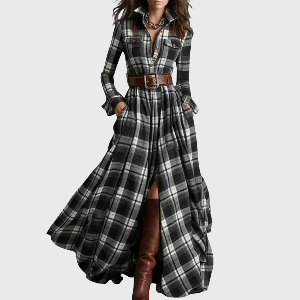 Checkered maxi dress