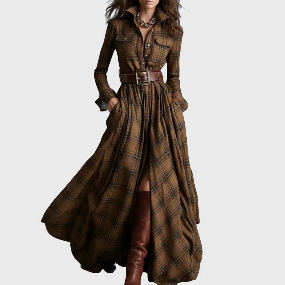 Checkered maxi dress