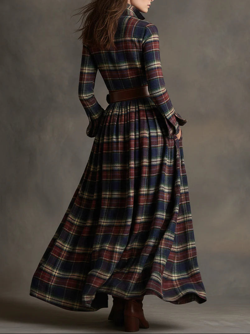Seraphina Tartan Flow Maxi Dress