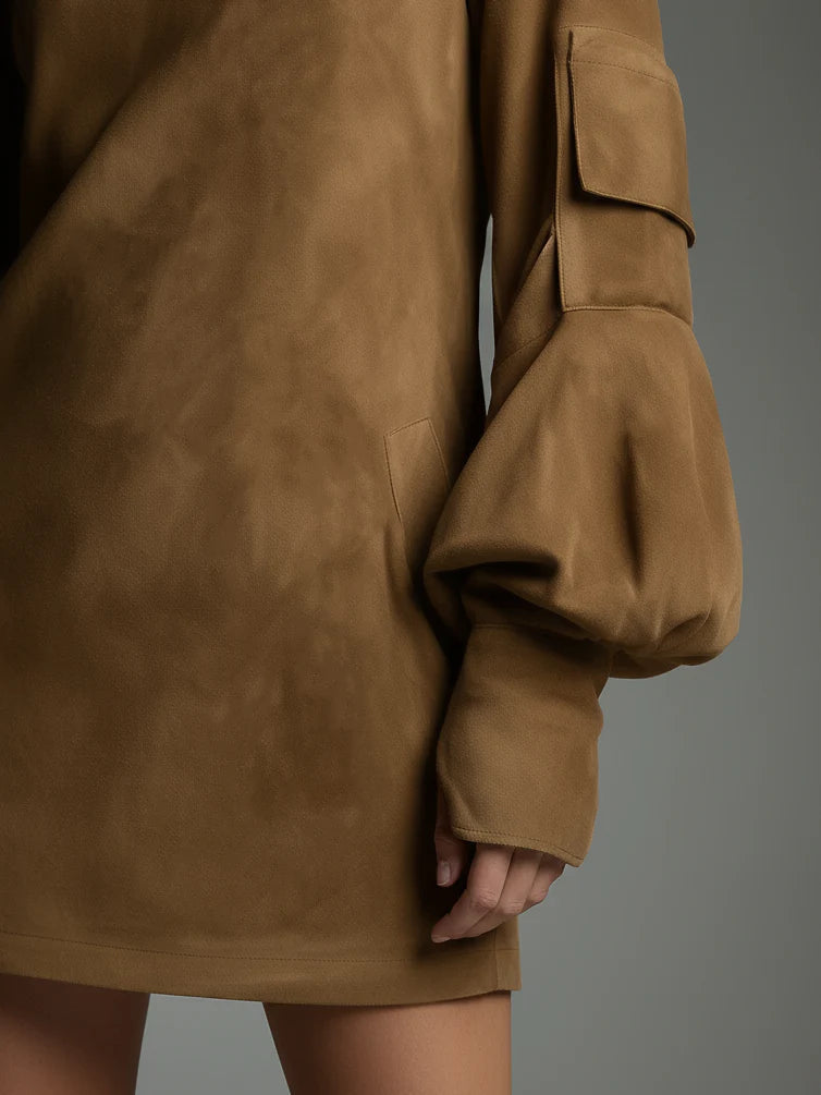 Marisol Oversized Suede Minidress