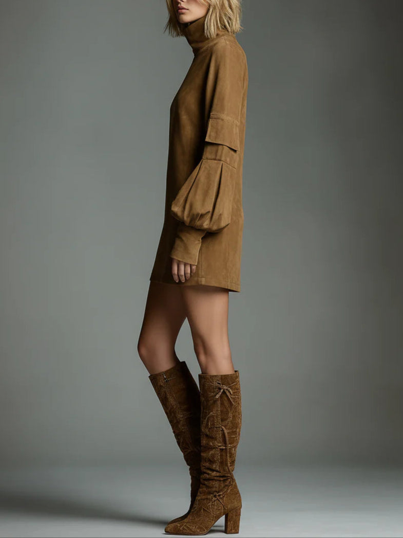 Marisol Oversized Suede Minidress