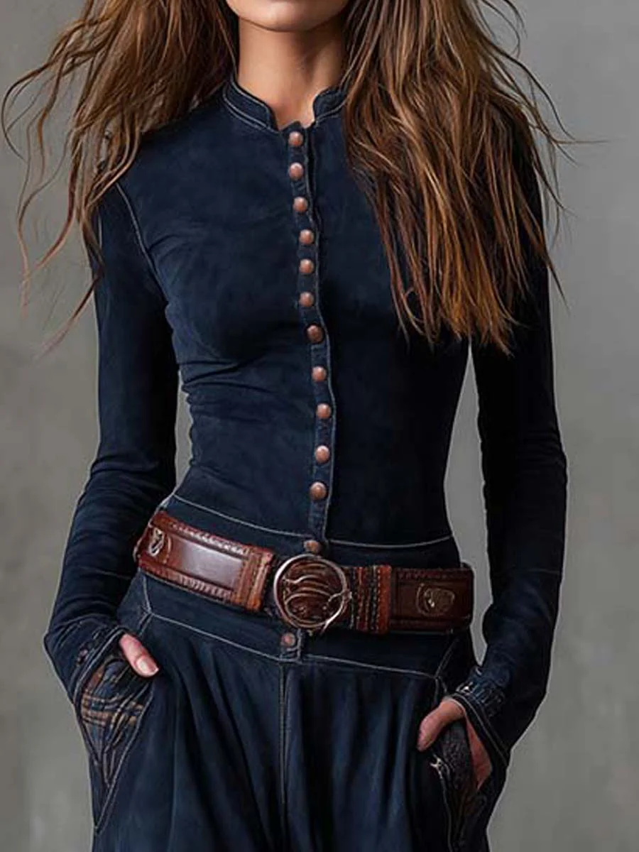 Isadora Checkered Suede Maxi Dress