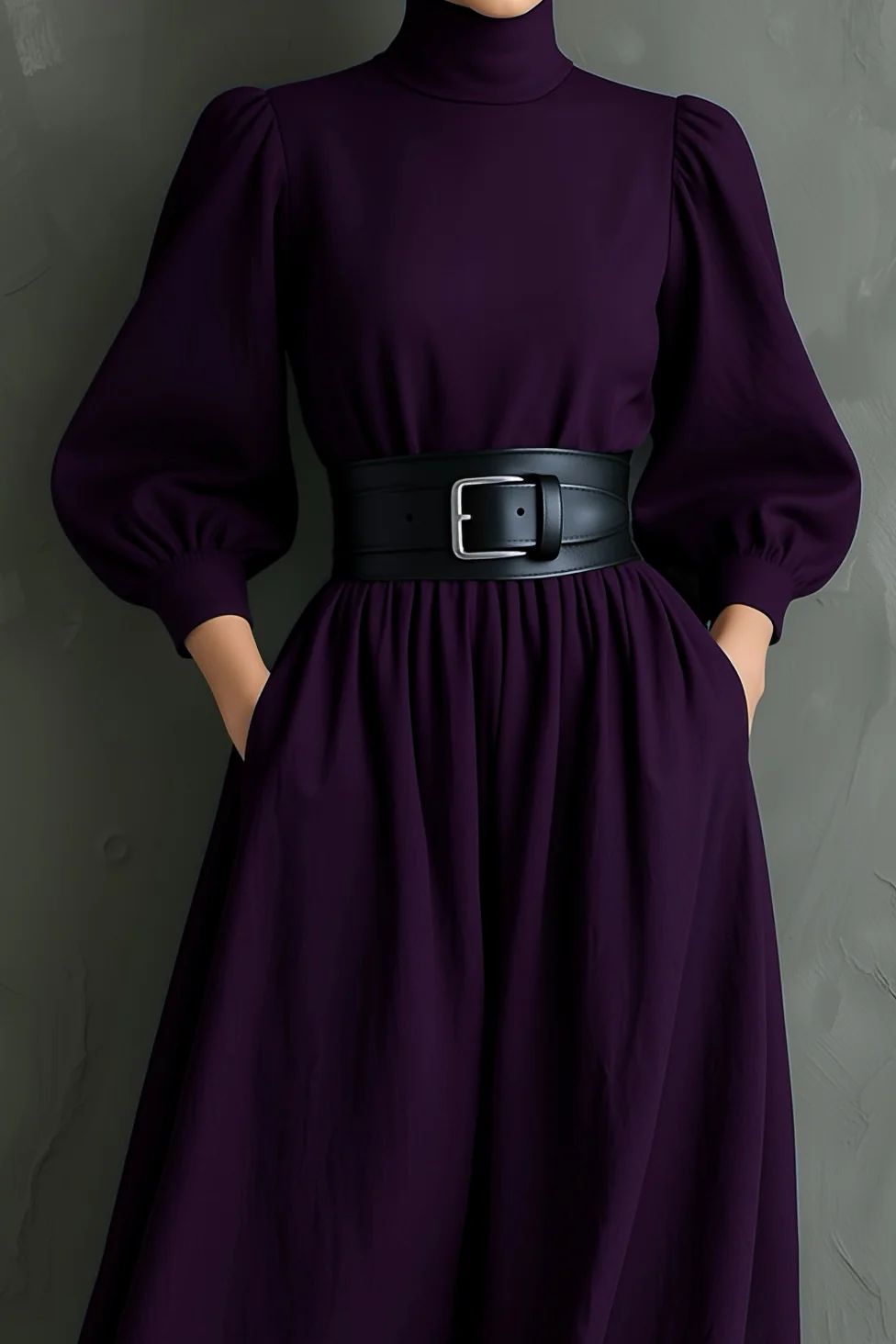 Elen Dark Purple Maxi Dress
