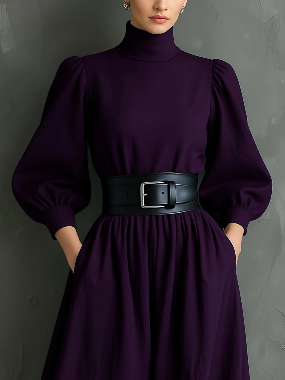Elen Dark Purple Maxi Dress
