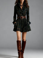 Madalena Short Plaid Dress