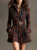 Madalena Short Plaid Dress